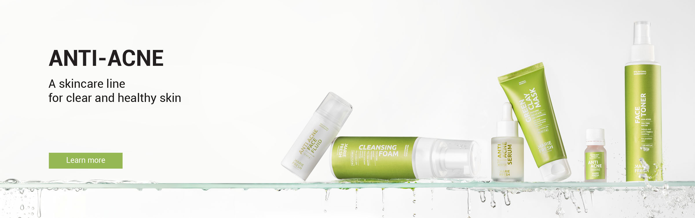 Anti-acne. A skincare line for clear and healthy skin