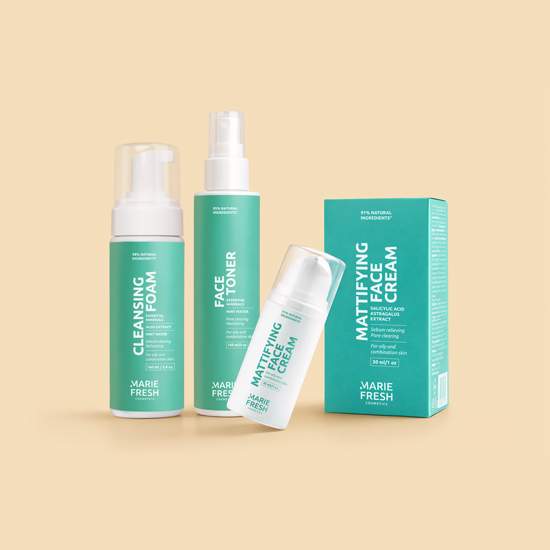 Podstawowa pielęgnacja do kontroli przetłuszczania skóry