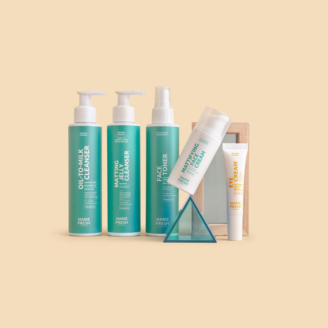 Комплексний догляд за молодою жирною та комбінованою шкірою з гелем