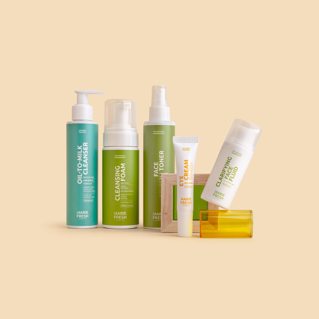 Комплексний догляд за зрілою проблемною шкірою з пінкою